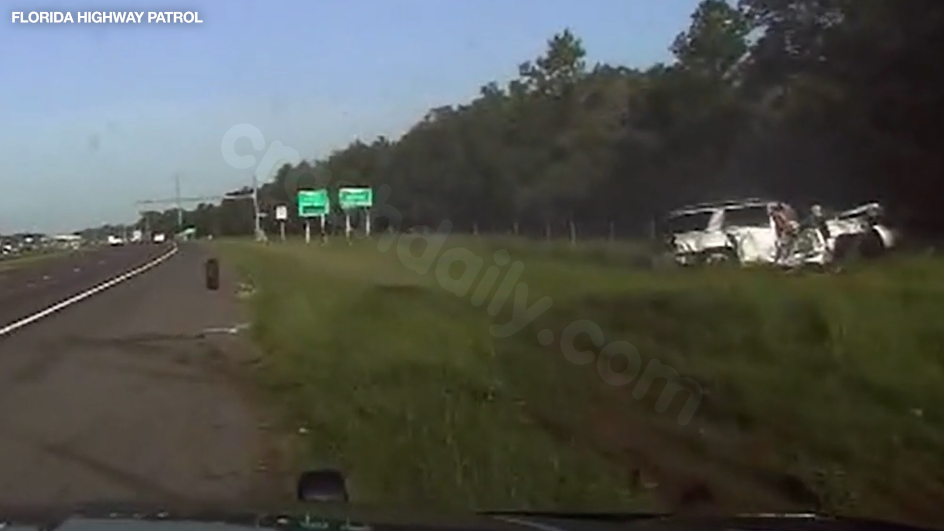 Lakeland man causes violent I-4 crash, flips car through highway sign: FHP