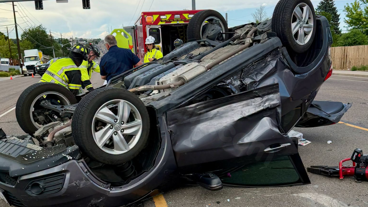 Rollover crash in Adams County leaves one hospitalized after extrication