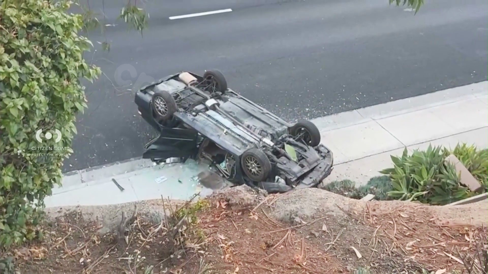 79-year-old woman killed after car plunges off embankment in Laguna Beach