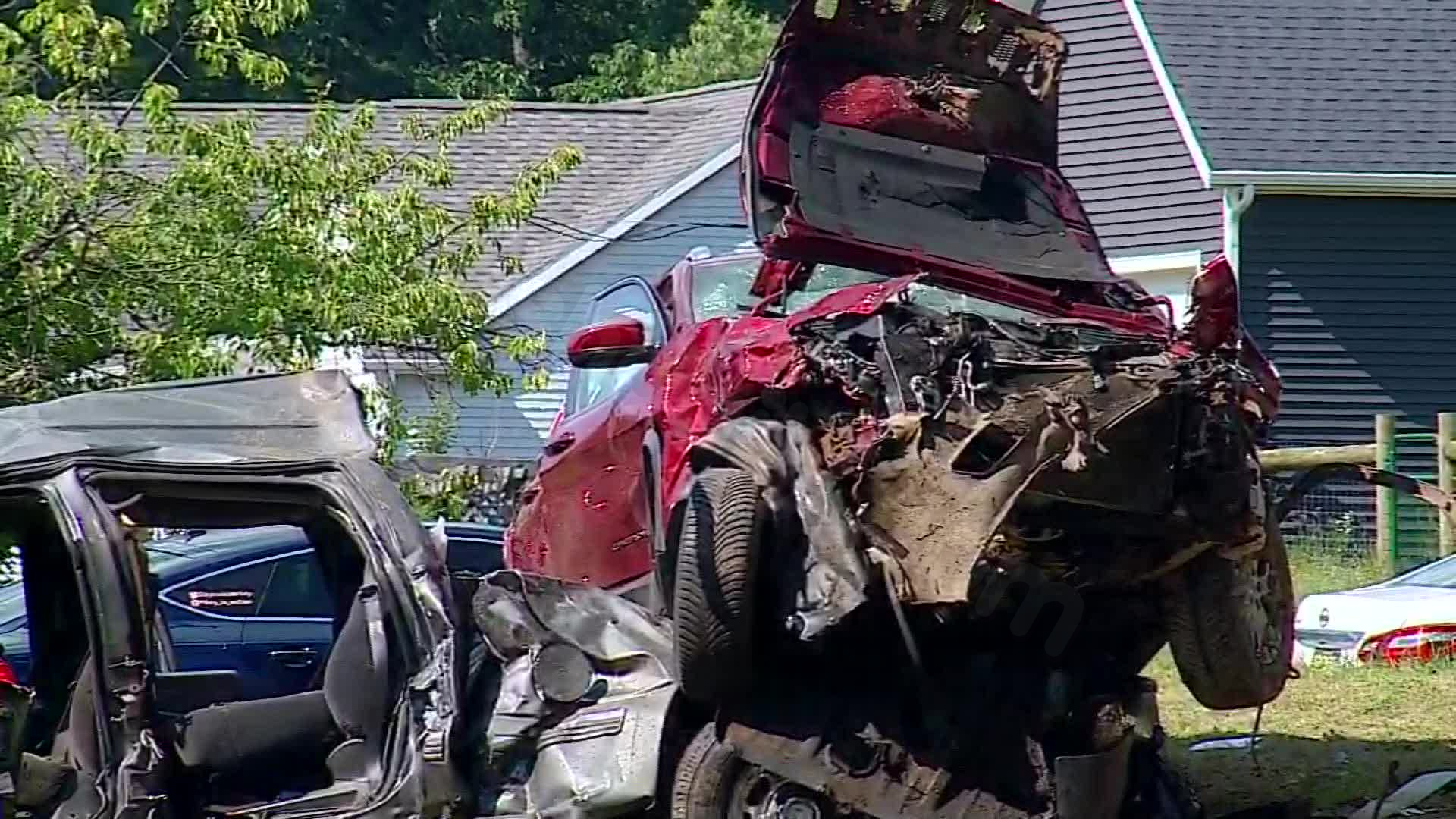 Six people hospitalized after Oakfield Township crash