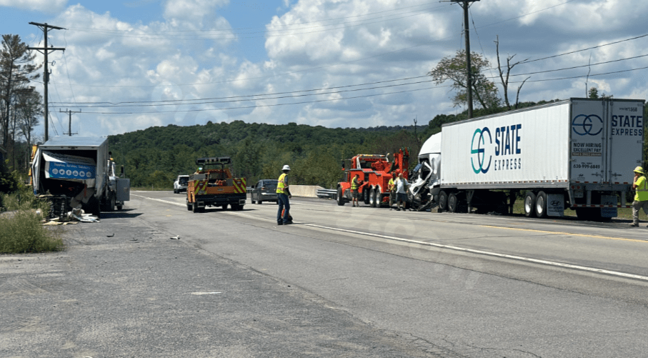 2 people flown from tractor-trailer crash on US 322 in Clearfield County, road reopened