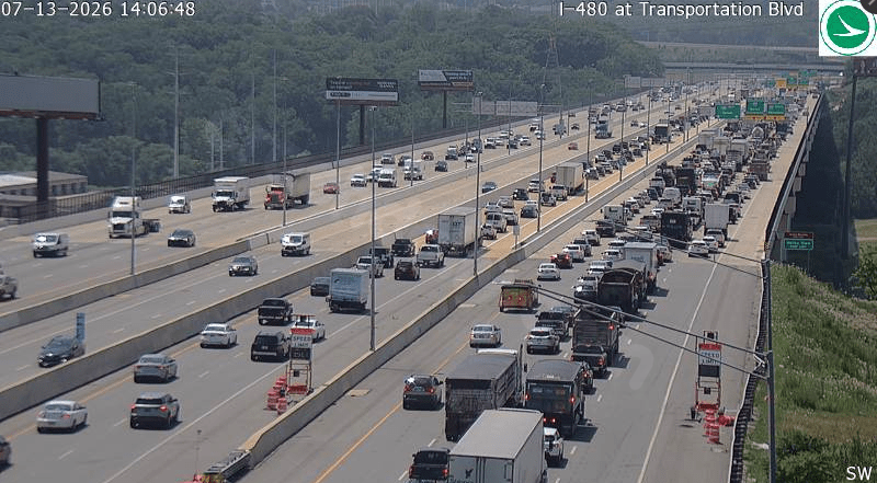 Crash that caused I-480 West backup is cleared