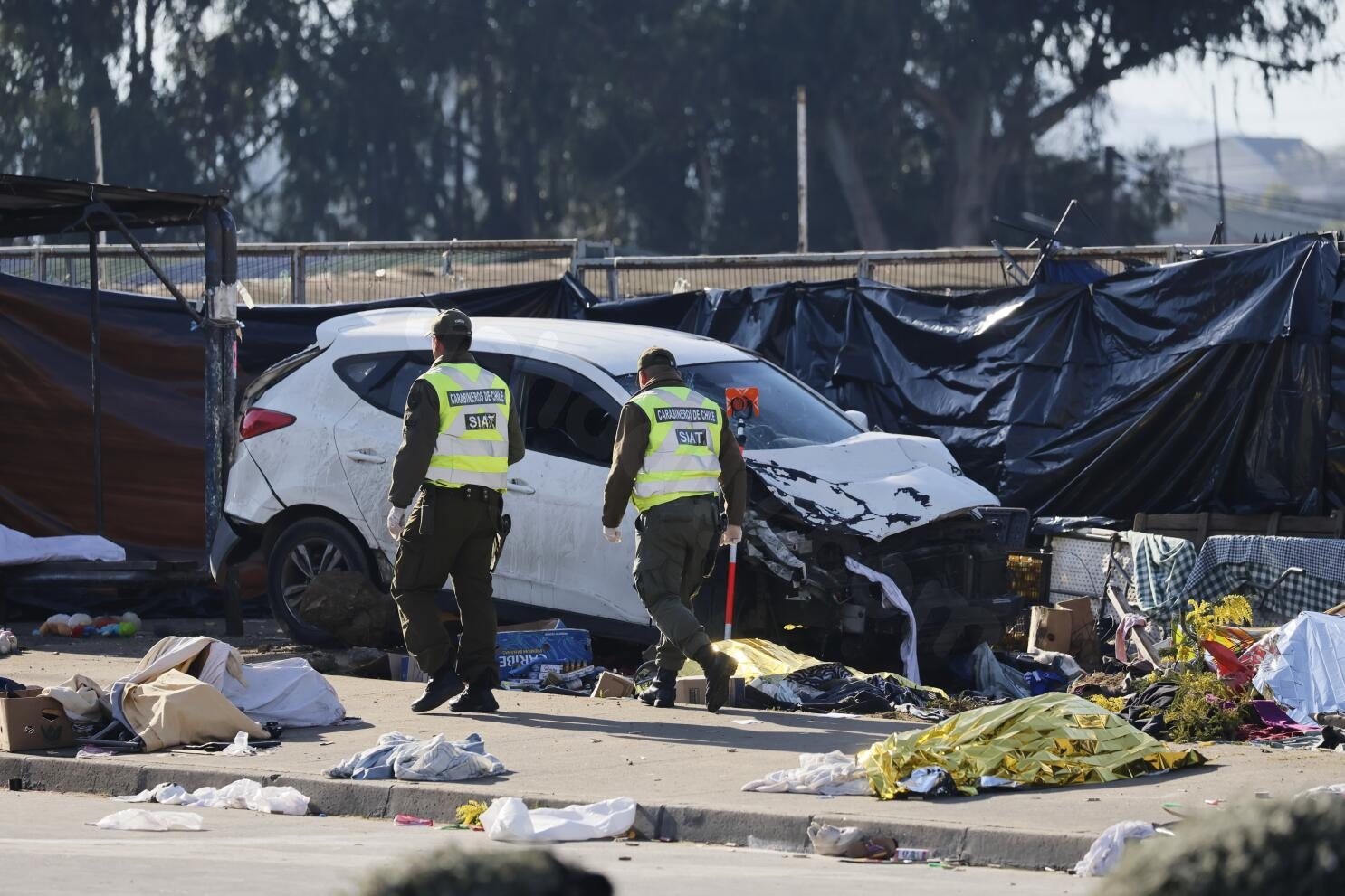 Vehicle crashes into open-air market in Chile, killing several people
