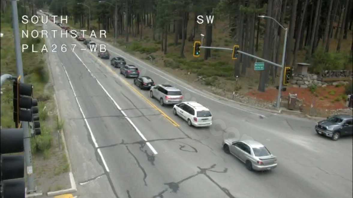 Traffic delayed near Northstar due to crash