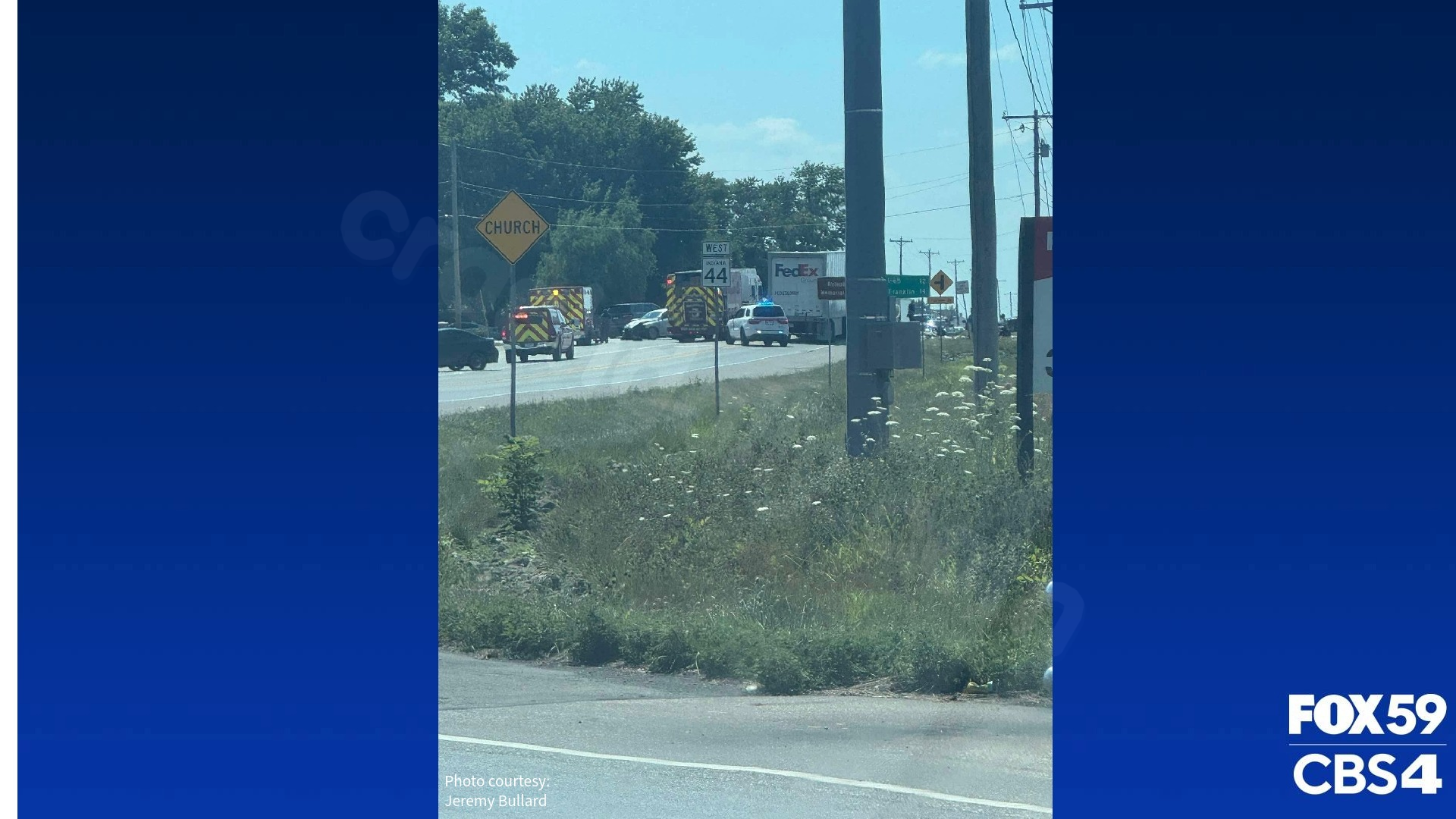 Police chase, crash triggers closure of State Road 44 in Shelby County