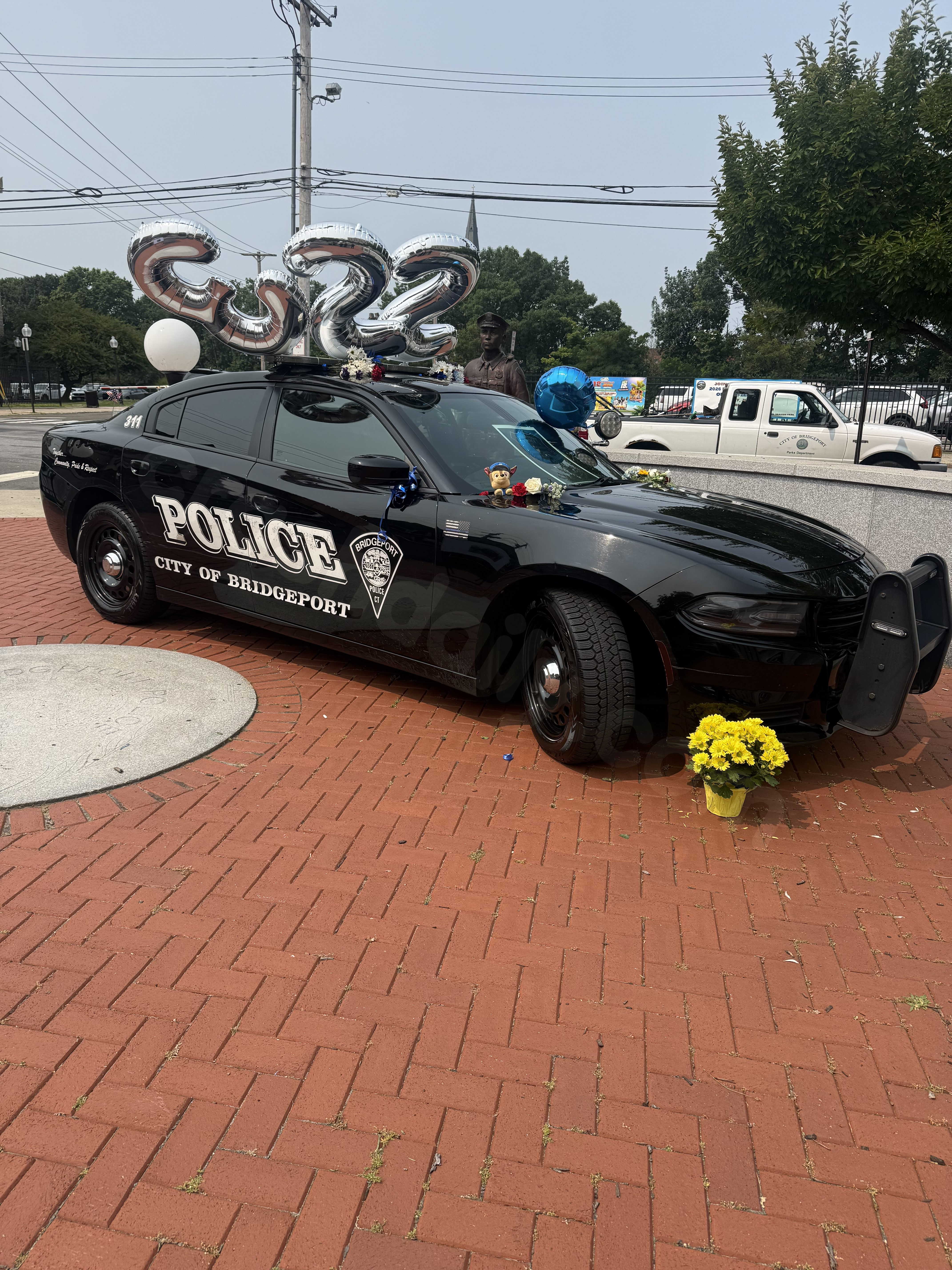 Public encouraged to add to memorial for Bridgeport police officer killed in off-duty motorcycle crash
