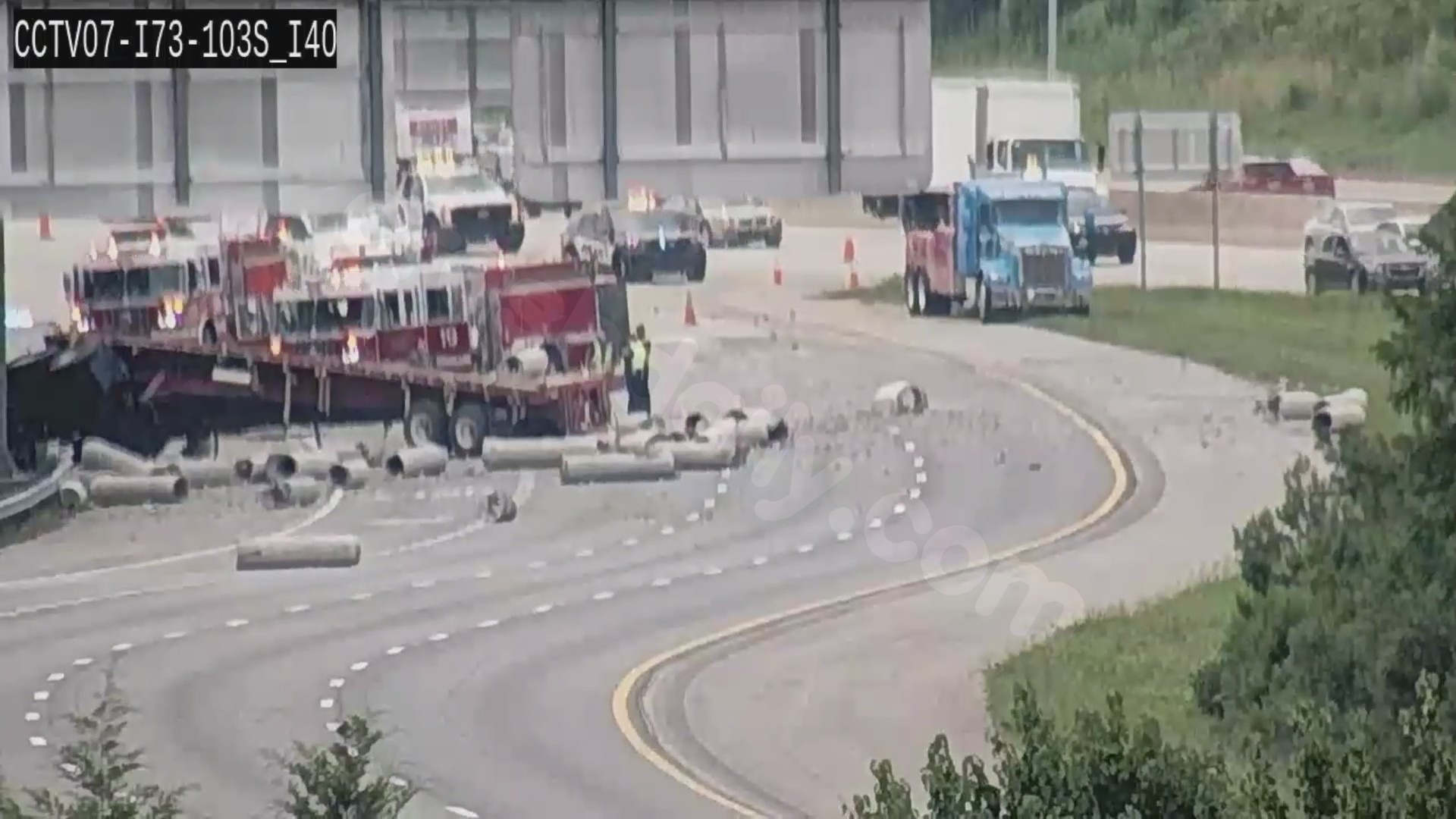 I-40 eastbound traffic diverted onto I-73 southbound after crash with injuries in Greensboro