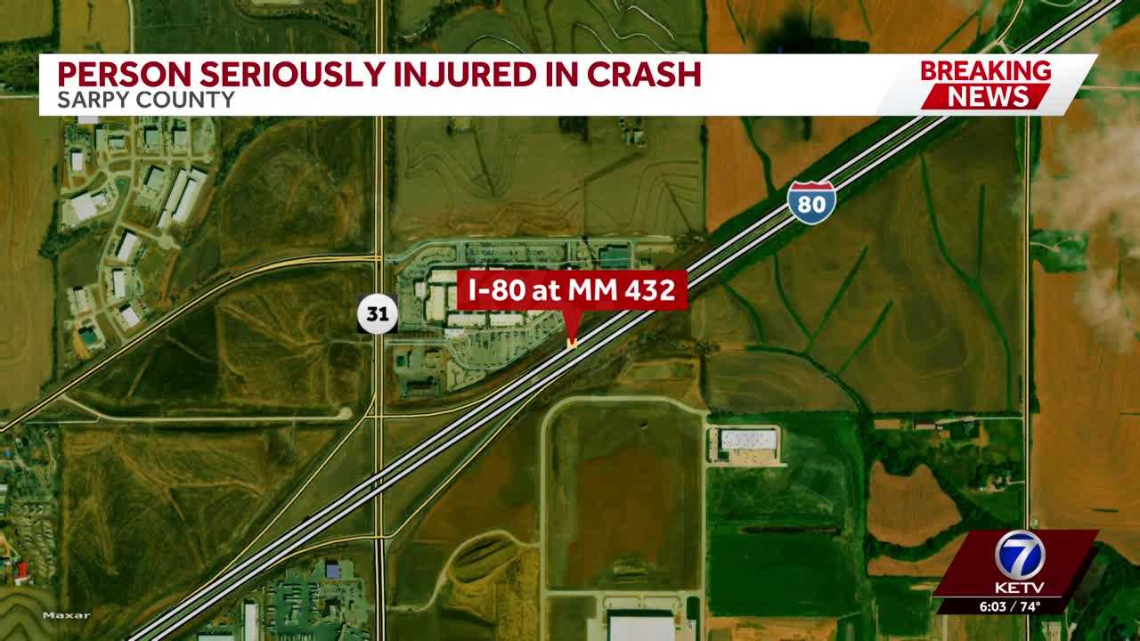 One person seriously hurt in Sarpy County crash