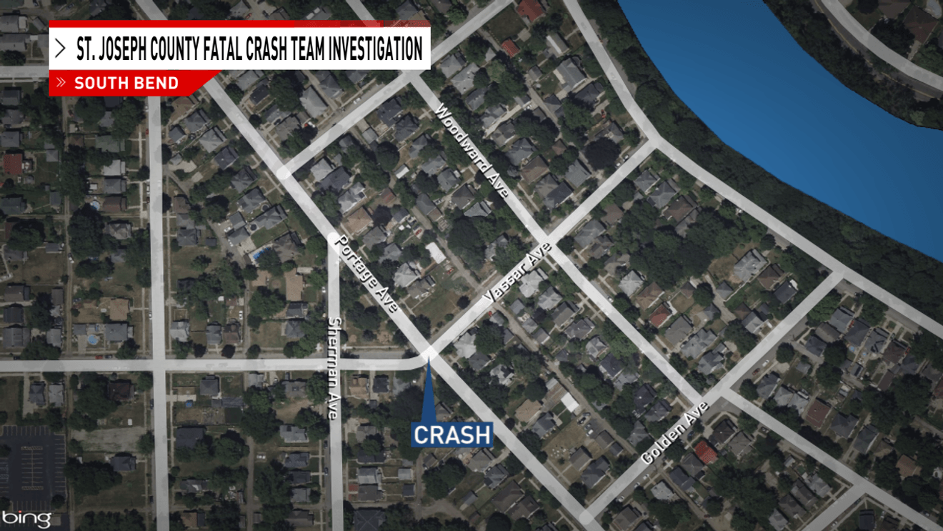 Woman dies in two-vehicle crash in South Bend
