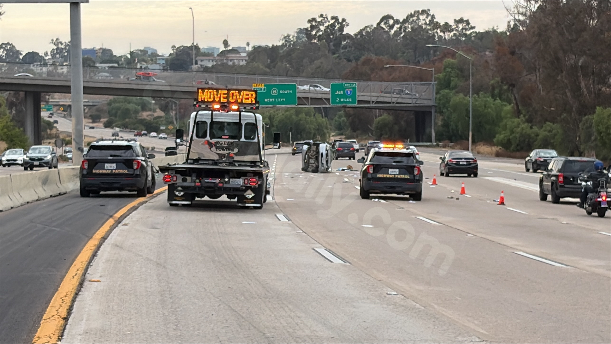 Multiple crashes close SR-94 lanes near Home Ave and I-805 connect