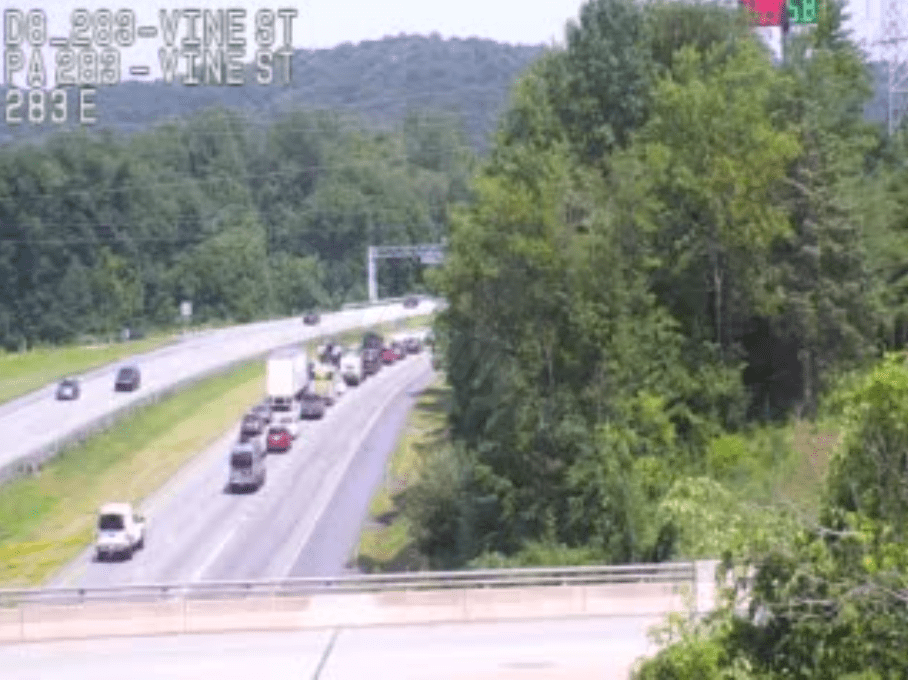 Crash on PA 283 causing traffic disruption in Dauphin County
