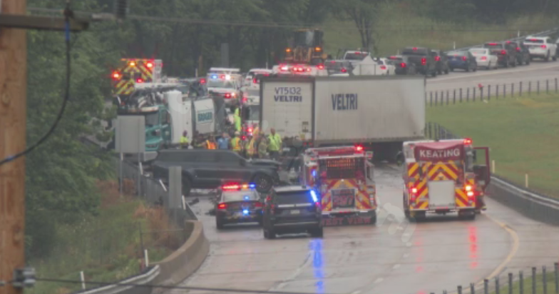 SUV driver killed in crash after tractor-trailer crosses median on I-279, police say
