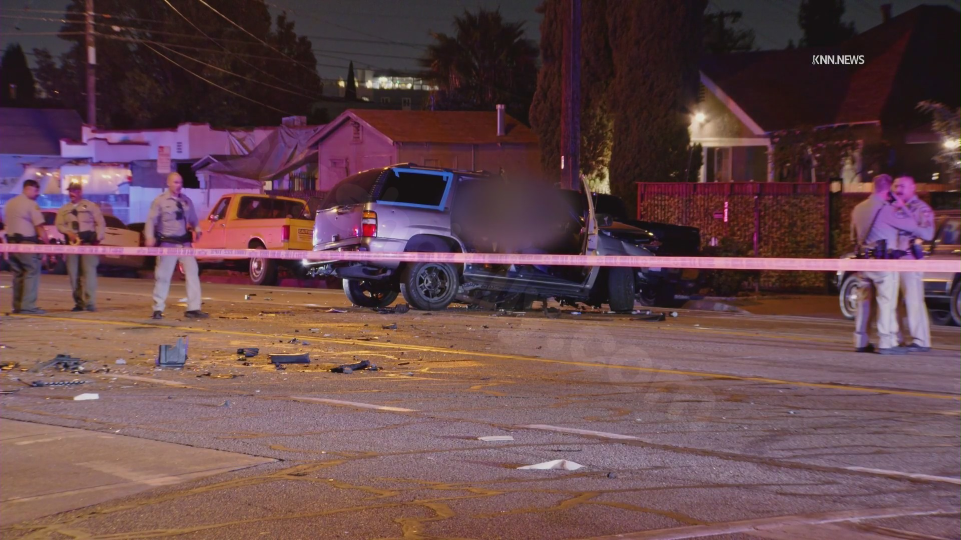 Man found dead with gunshot wound after South L.A. SUV crash