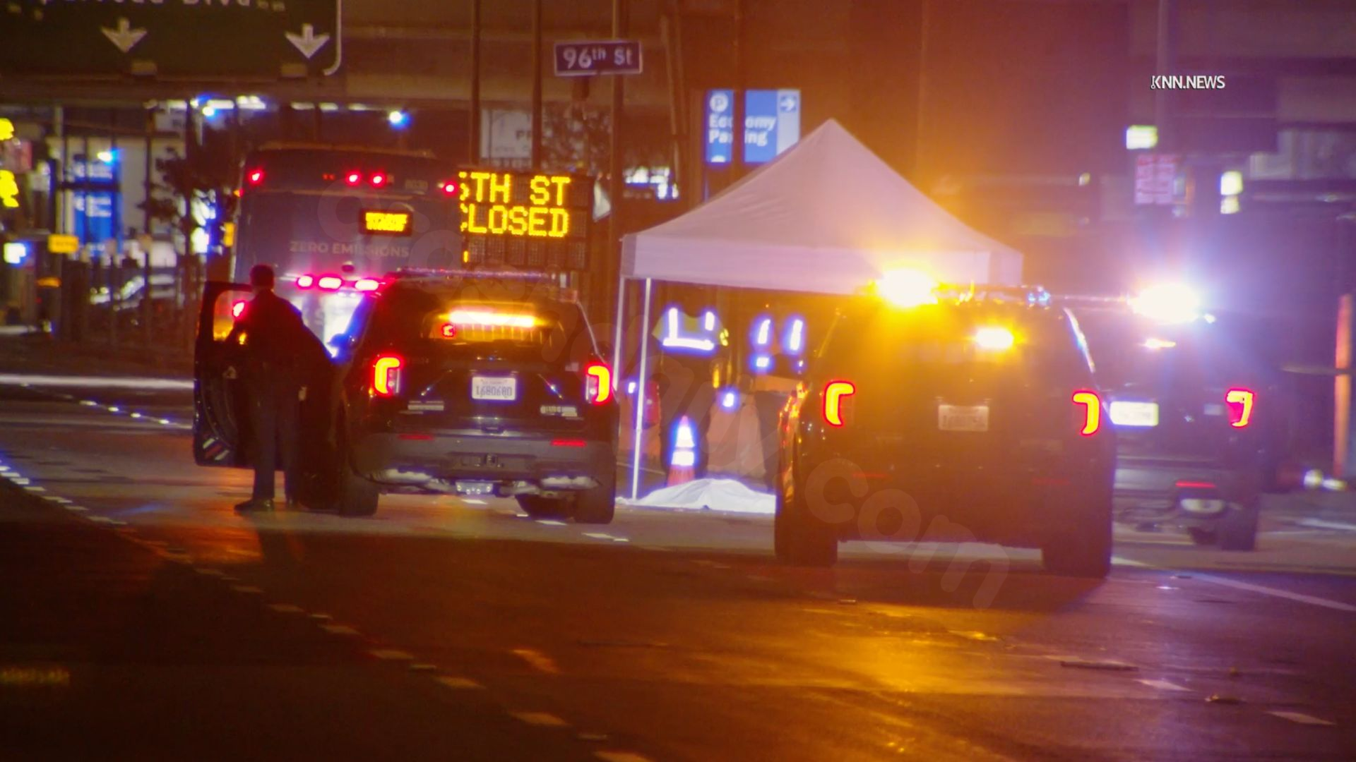 Pedestrian struck, killed by bus near LAX
