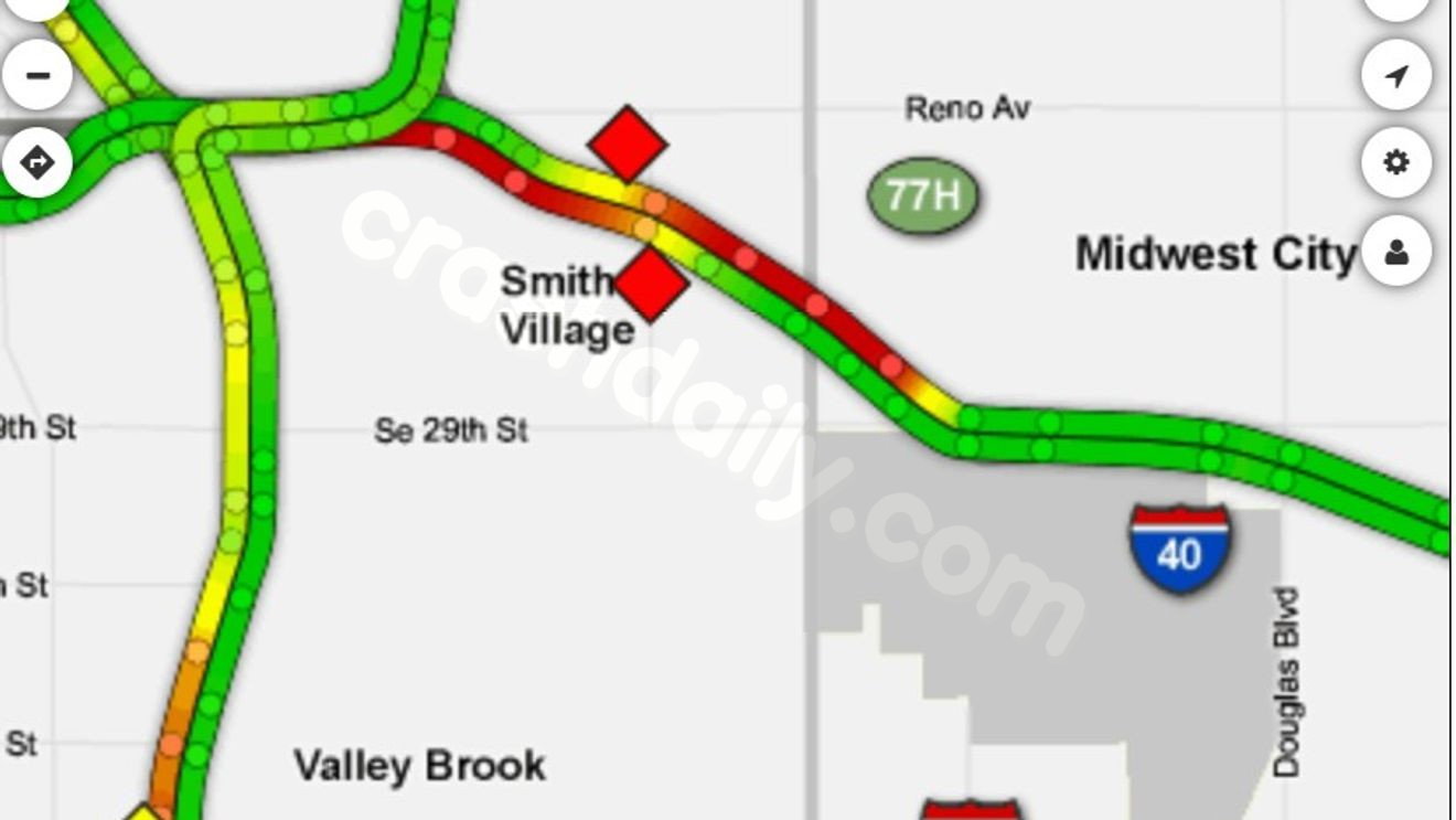 Crash, vehicle fire causes major traffic backup near Del City