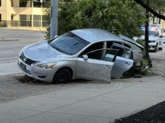 Dayton police investigate car crash near Levitt Pavilion
