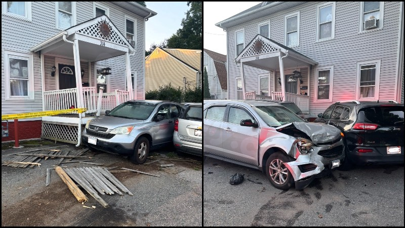 Car crashes into home in Attleboro