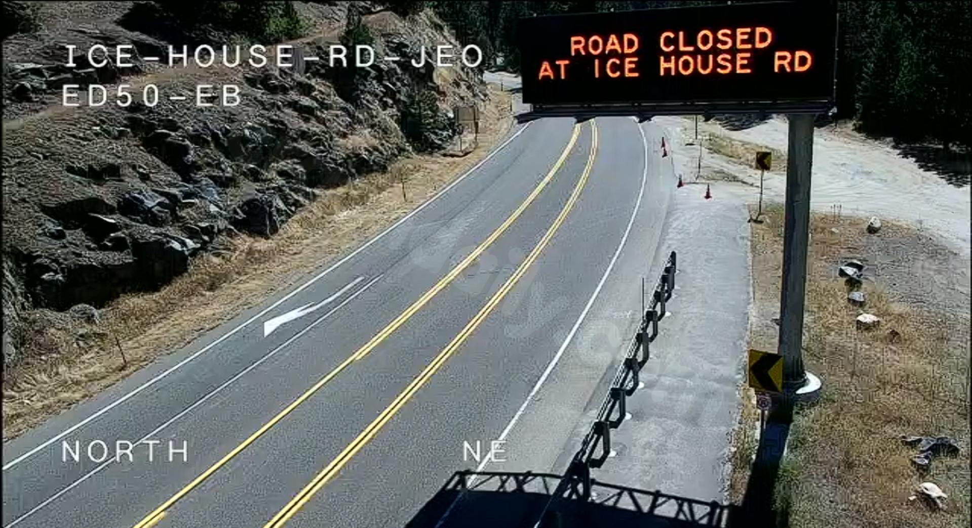 Eastbound Highway 50 closed after crash in El Dorado County