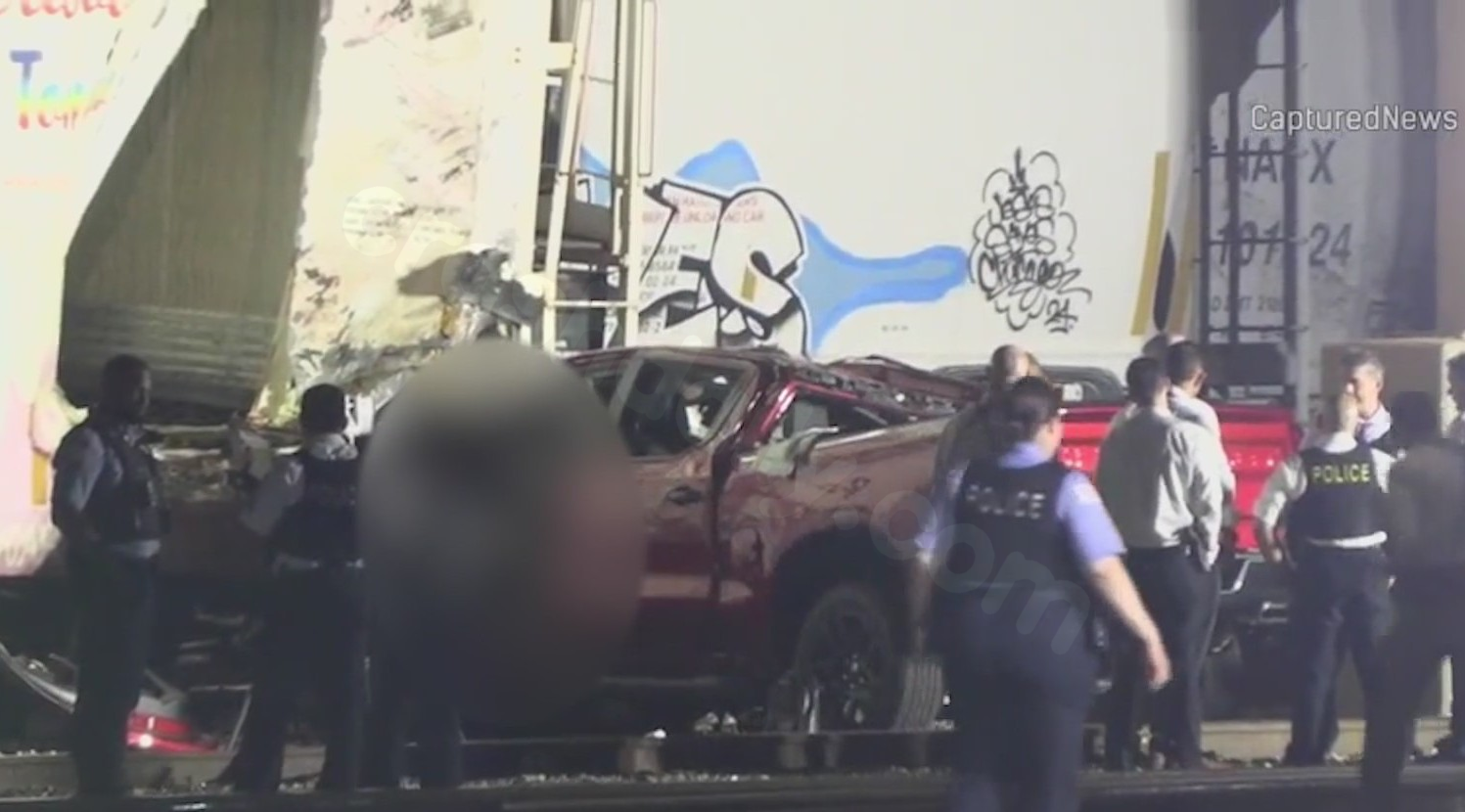 3 dead, 1 injured after speeding vehicle crashes into train car while fleeing police in Bedford Park, authorities say