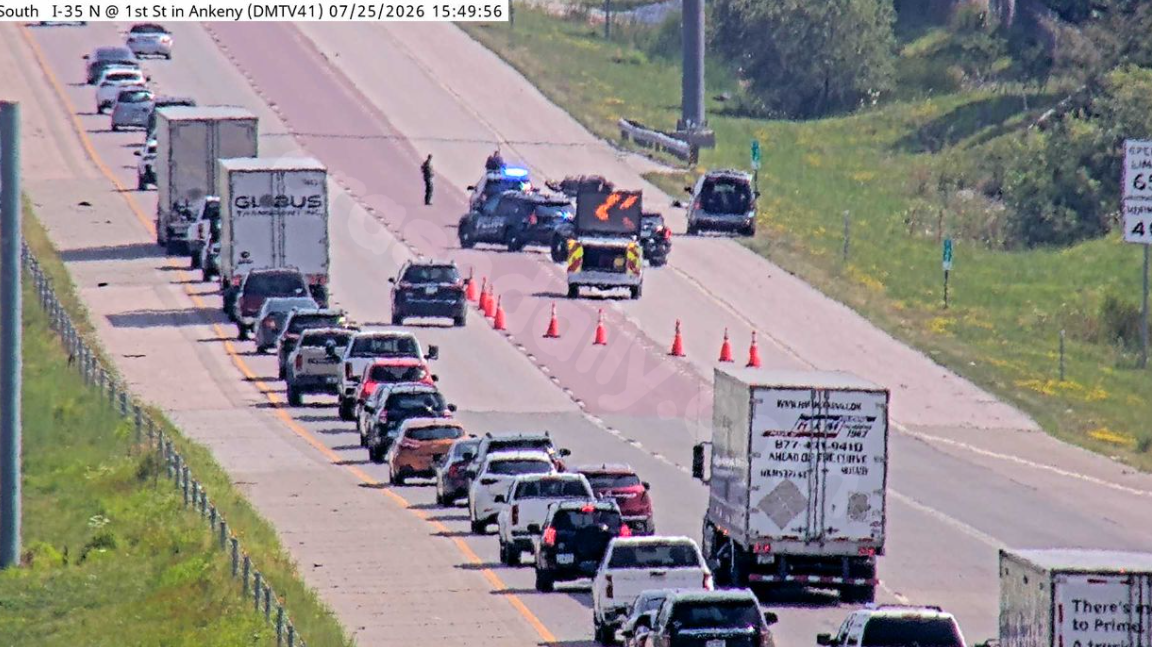 Two injured in motorcycle crash on I-35 near Ankeny
