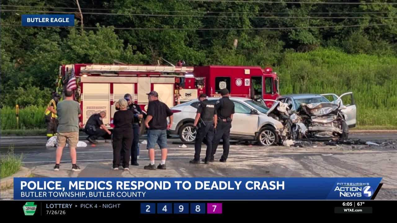 Deadly crash in Butler Township leaves 1 dead, 3 hurt