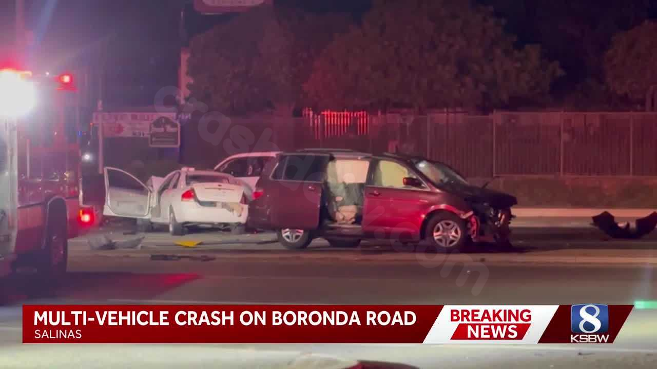 Multi-vehicle crash closes Boronda and North Main in Salinas