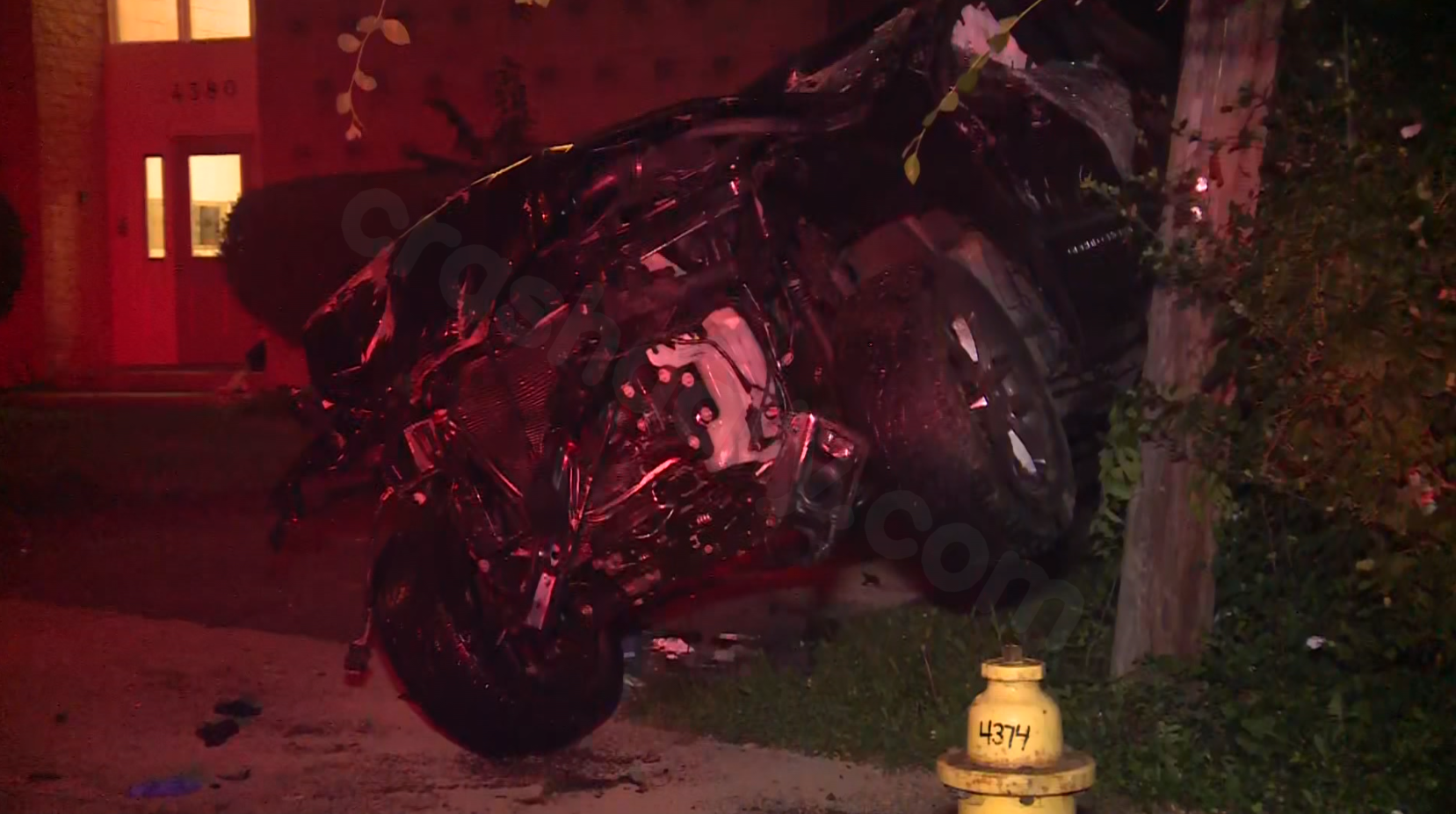 Police: Woman hurt, driver missing after car hits poles in Northside overnight